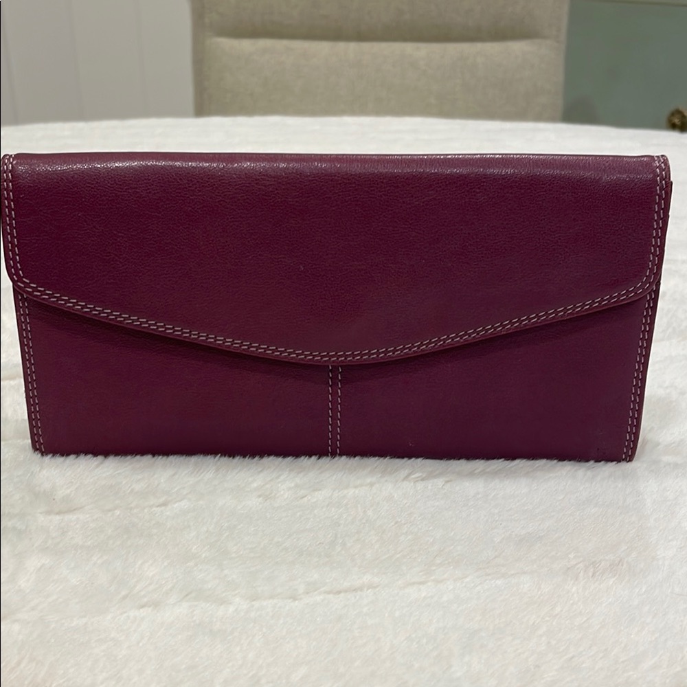 Elegant Purple Leather Wallet